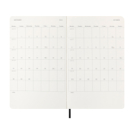 Agenda diária de capa mole e fecho elástico Moleskine cor preto quarta vista