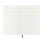 Agenda semanal em couro plástico com marcador de páginas Moleskine cor preto terceira vista