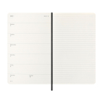 Agenda semanal em couro plástico com marcador de páginas Moleskine cor preto quarta vista