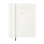 Agenda semanal em couro plástico com marcador de páginas Moleskine cor preto quinta vista