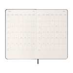 Agenda semanal horizontal com bolso interior Moleskine cor preto terceira vista