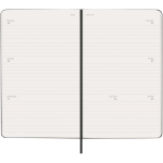 Agenda semanal horizontal com bolso interior Moleskine cor preto terceira vista