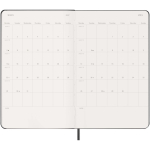 Agenda semanal horizontal com bolso interior Moleskine cor preto quarta vista