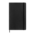 Caderno XL vegano com efeito píton Moleskine, folhas pautadas cor preto