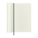 Caderno XL vegano com efeito píton Moleskine, folhas pautadas cor preto terceira vista