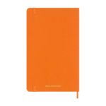 Caderno XL com capa mole Moleskine  Vegea Capri pautado cor cor-de-laranja segunda vista traseira