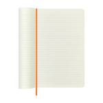 Caderno XL com capa mole Moleskine  Vegea Capri pautado cor cor-de-laranja terceira vista