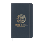 Caderno XL com capa mole Moleskine  Vegea Capri pautado cor azul acinzentado