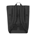 Mochila urbana roll-top com compartimentos Moleskine Metro 15'' cor preto segunda vista traseira
