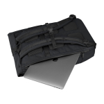 Mochila urbana roll-top com compartimentos Moleskine Metro 15'' cor preto quinta vista