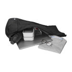 Mochila urbana roll-top com compartimentos Moleskine Metro 15'' cor preto