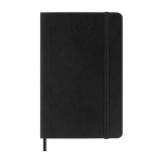 Agenda semanal de bolso com capa mole e fecho elástico Moleskine cor preto segunda vista frontal