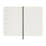 Agenda semanal de bolso com capa mole e fecho elástico Moleskine cor preto quarta vista