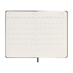 Agenda diária de bolso com capa dura e bolso interior Moleskine cor preto terceira vista