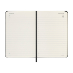 Agenda diária de bolso com capa dura e bolso interior Moleskine cor preto quarta vista