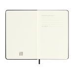 Agenda diária de bolso com capa dura e bolso interior Moleskine cor preto quinta vista