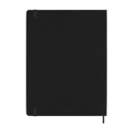 Agenda semanal grande com fecho elástico e capa dura Moleskine cor preto segunda vista traseira
