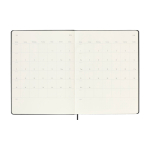 Agenda semanal grande com fecho elástico e capa dura Moleskine cor preto terceira vista