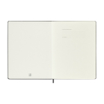 Agenda semanal grande com fecho elástico e capa dura Moleskine cor preto quinta vista