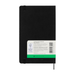 Agenda semanal sem data para começar quando quiser Moleskine cor preto terceira vista traseira