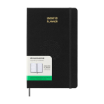 Agenda semanal sem data para começar quando quiser Moleskine cor preto vista detalhe com logo