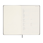 Agenda semanal sem data para começar quando quiser Moleskine cor preto quinta vista