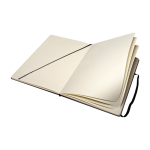 Caderno de desenho A4 Moleskine com capa dura, encadernado em cartão cor preto