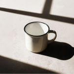 Caneca de cerâmica estilo vintage ideal para sublimação de 250 ml cor preto segunda vista