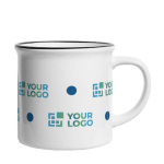 Caneca de cerâmica estilo vintage ideal para sublimação de 250 ml cor preto vista principal