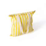Saco de algodão reciclado com asas compridas e design às riscas 180 g/m² cor amarelo segunda vista