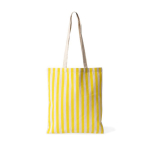 Saco de algodão reciclado com asas compridas e design às riscas 180 g/m² cor amarelo