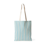 Saco de algodão reciclado com asas compridas e design às riscas 180 g/m² cor azul pastel