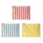 Necessaire em algodão reciclado com pega tipo pulseira 180 g/m² cor coral segunda vista