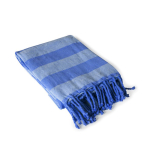 Pareo às riscas em algodão reciclado ideal para a praia 340 g/m² cor azul