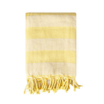 Pareo às riscas em algodão reciclado ideal para a praia 340 g/m² cor amarelo primeira vista