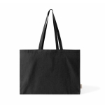Saco oversize de algodão reciclado com fole e asas compridas 220 g/m² cor preto