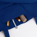 Saco oversize de algodão reciclado com fole e asas compridas 220 g/m² cor azul sexta vista