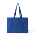 Saco oversize de algodão reciclado com fole e asas compridas 220 g/m² cor azul