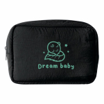 Necessaire em nylon e poliéster com grande capacidade 130 g/m² cor preto segunda vista