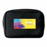 Necessaire em nylon e poliéster com grande capacidade 130 g/m² cor preto terceira vista