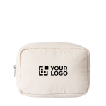 Necessaire em nylon e poliéster com grande capacidade 130 g/m² cor bege vista principal