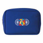 Necessaire em nylon e poliéster com fecho de correr a condizer cor azul segunda vista
