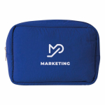 Necessaire em nylon e poliéster com fecho de correr a condizer cor azul terceira vista