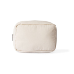 Necessaire em nylon e poliéster com fecho de correr a condizer cor bege