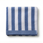 Toalha ideal para a praia em algodão absorvente de 420 g/m², 80x160 cm cor azul primeira vista