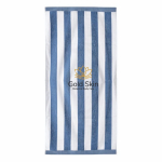 Toalha ideal para a praia em algodão absorvente de 420 g/m², 80x160 cm cor azul quarta vista