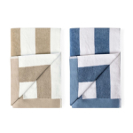 Toalha ideal para a praia em algodão absorvente de 420 g/m², 80x160 cm cor bege quarta vista