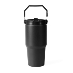 Garrafa térmica anti-fugas em aço inoxidável reciclado 600 ml cor preto