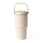 Garrafa térmica anti-fugas em aço inoxidável reciclado 600 ml cor bege segunda vista