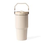 Garrafa térmica anti-fugas em aço inoxidável reciclado 600 ml cor bege